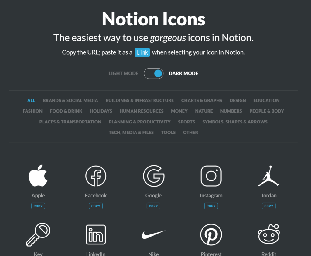 Notion Icons