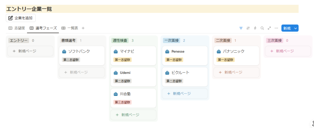 Notionなら就活のタスク管理と進捗状況も見える化