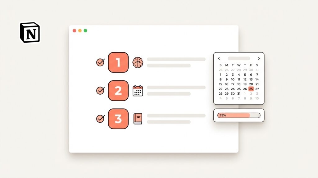 Notionで勉強管理を始める3つのステップ